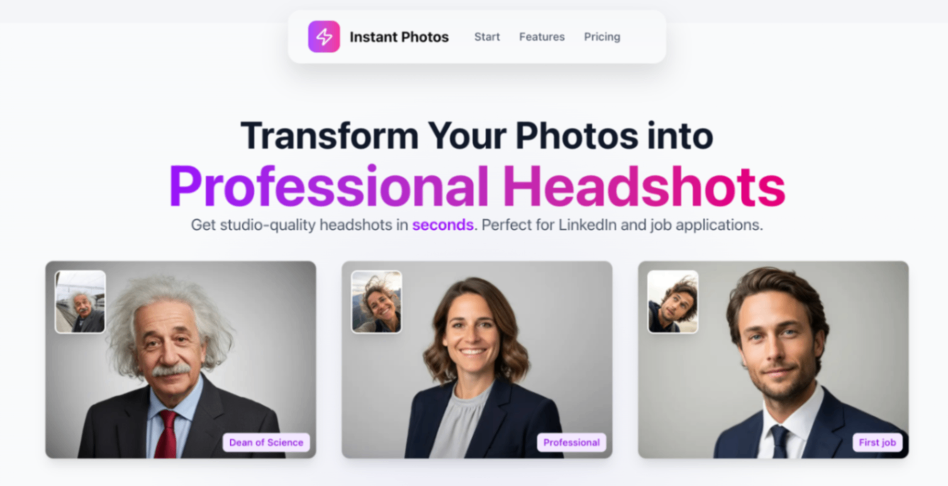 Instant Photos screenshot and logo